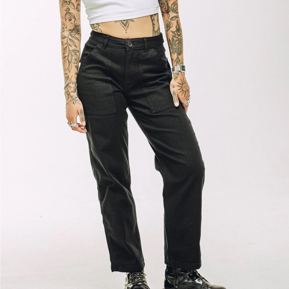 P&Co Women's Service Fatigue Pants - Black and Short